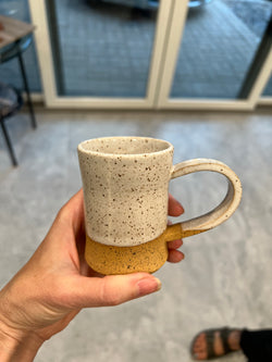 6 White Mugs + 1 Espresso Cup