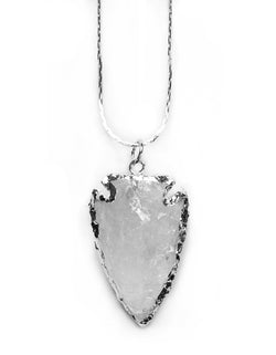 Crystal Quartz Arrowhead Necklace