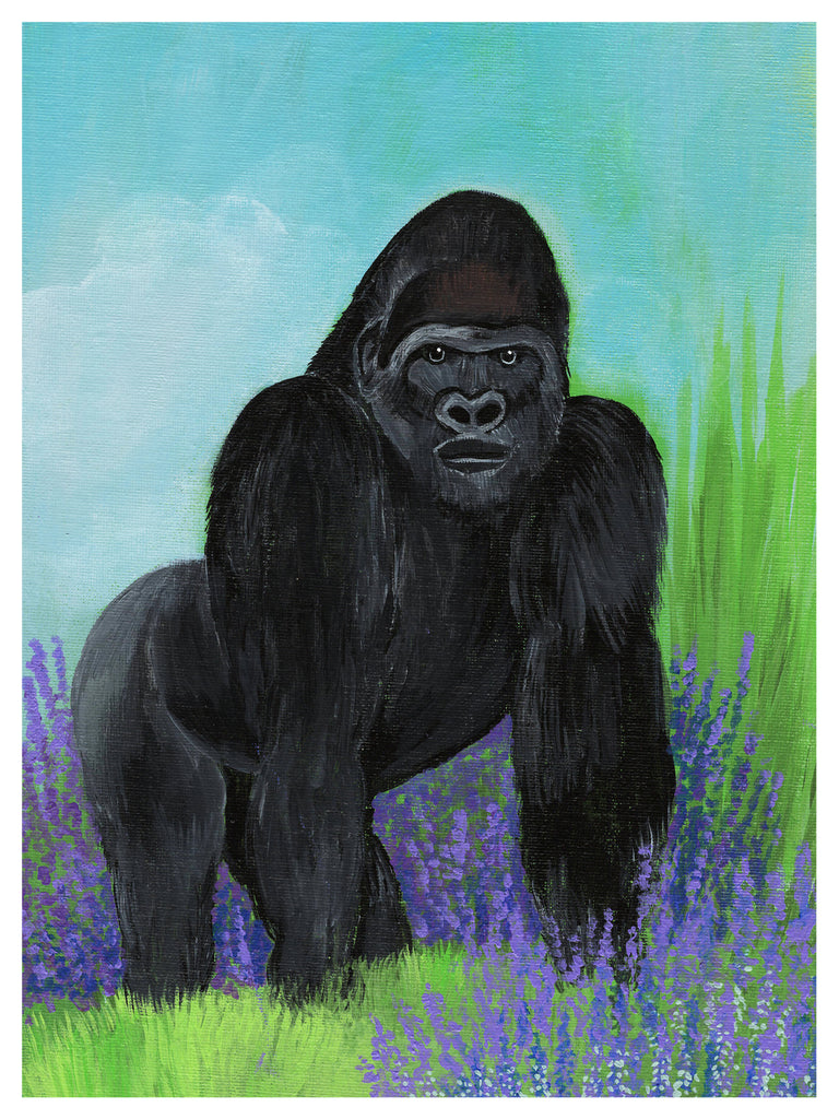 Silverback Gorilla Guardian of the Rainforest Rug by Holbrook Art
